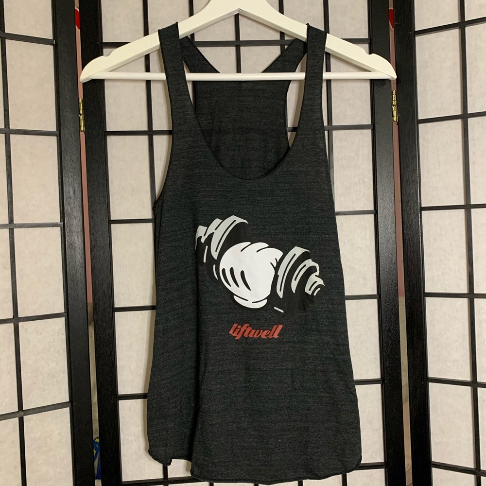 Liftwell Mickey Workout burnout heather gray tank